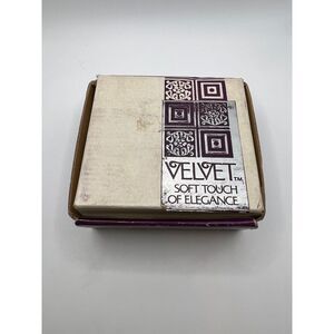 VTG Stanley Roberts Co Velvet Burgundy Salt & Pepper Shakers 3.5" Open Box Japan